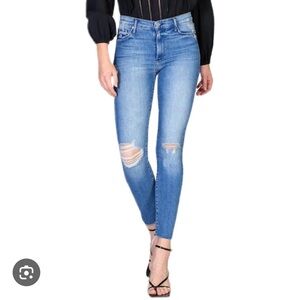BLACK ORCHID Denim Carmen High Rise‎ Skinny Jeans with Raw Hem
